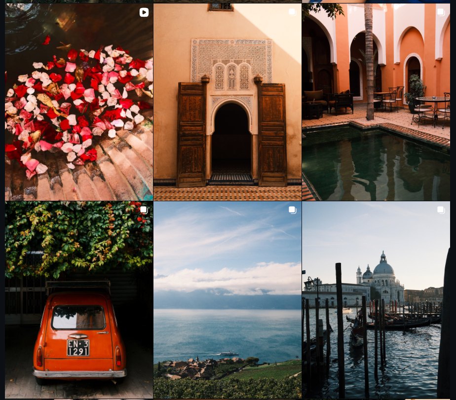 Emanuele De Luca Instagram feed with Fujifilm X100 travel photography